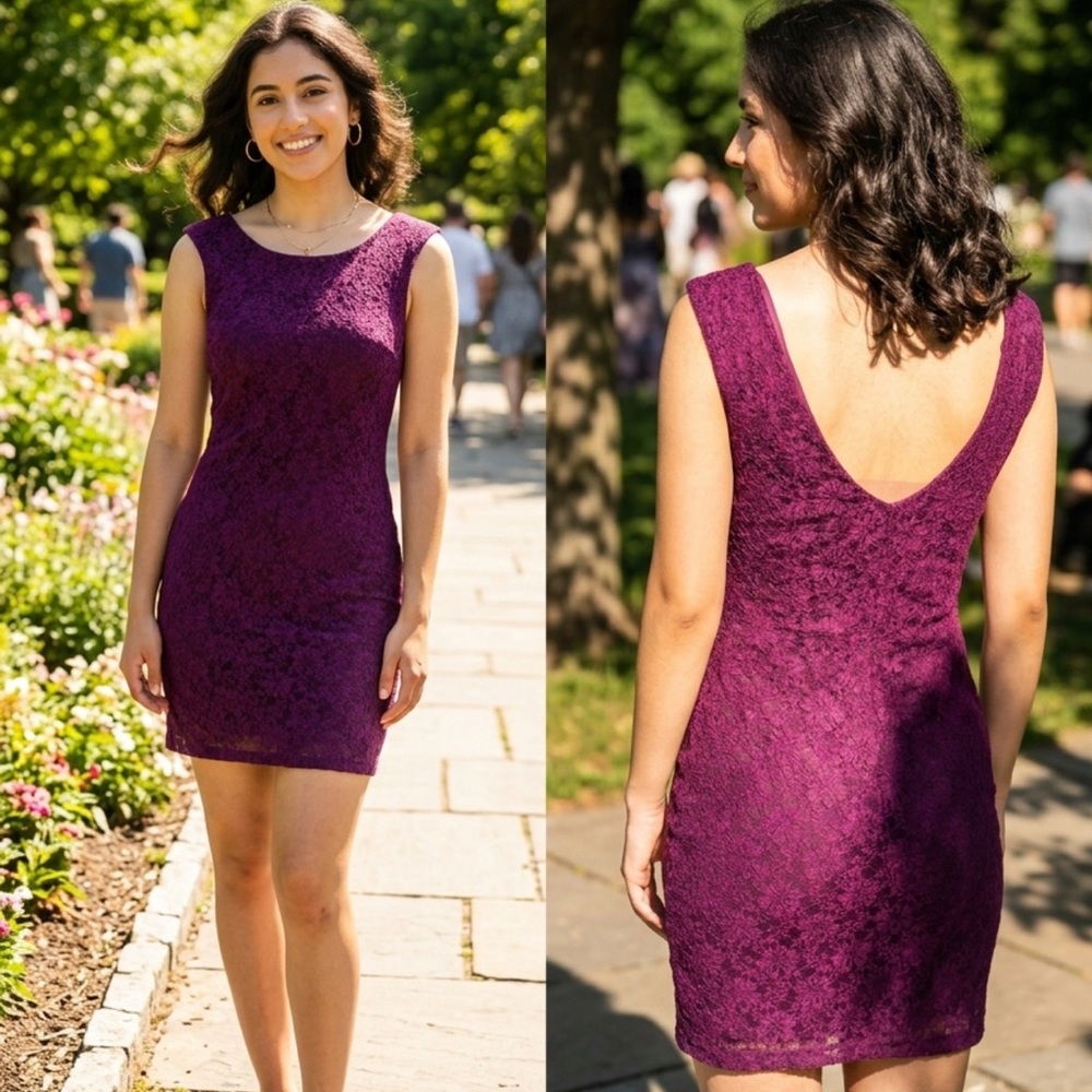 Forever 21 Deep Purple Backless Dress